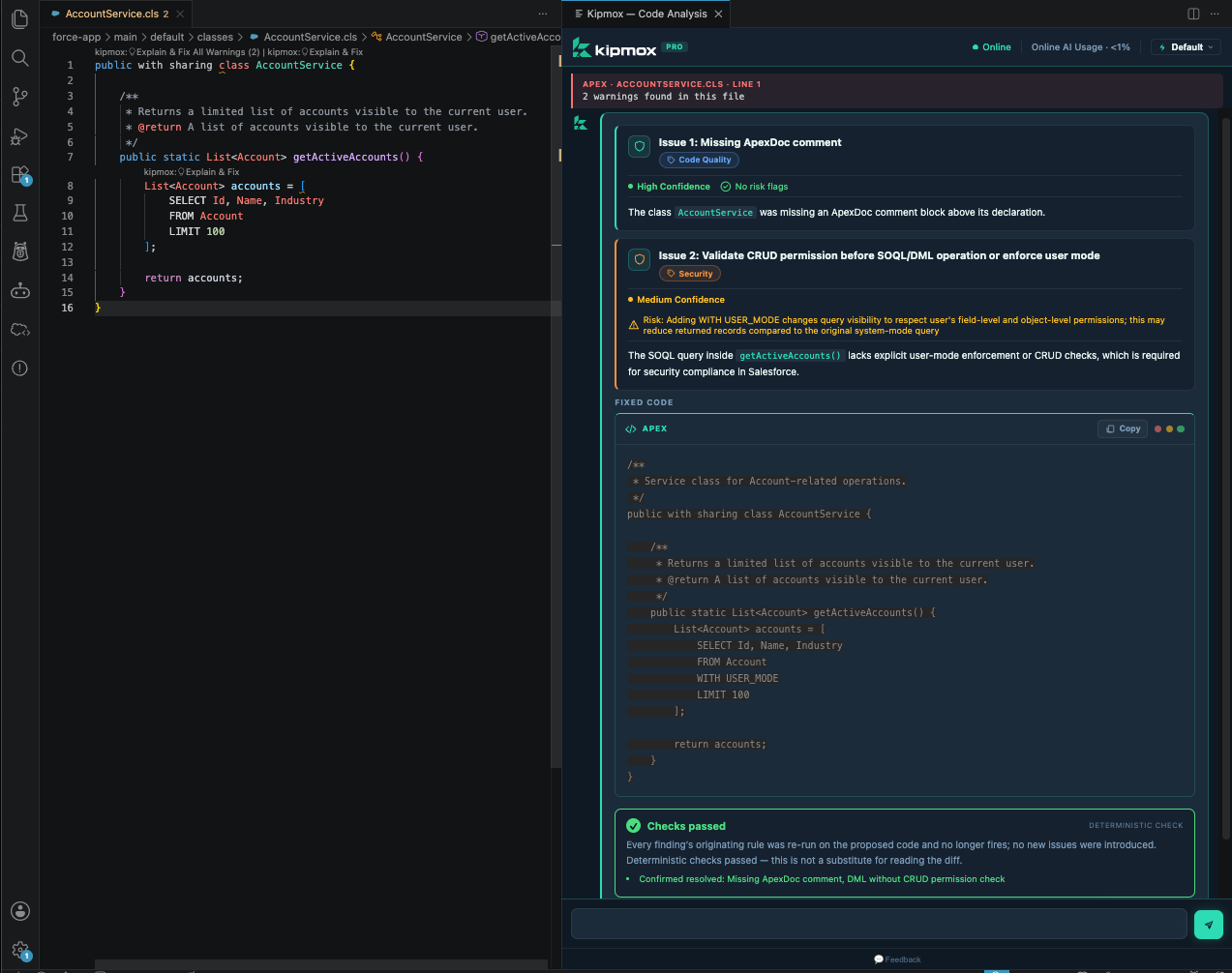 kipmox inline code analysis